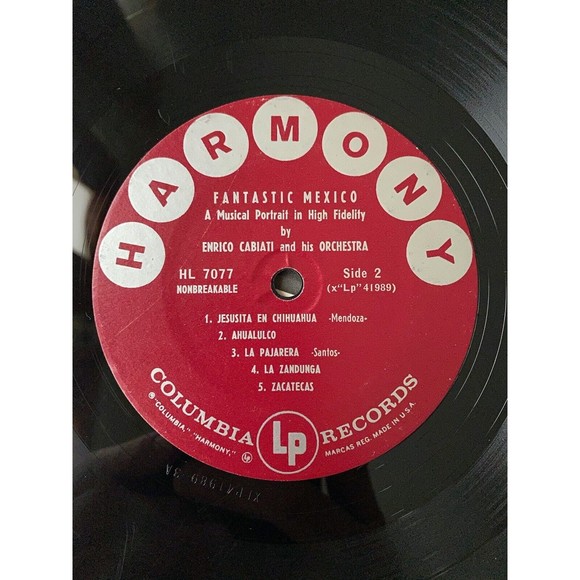 Fantastic Mexico Enrico Cabiati LP Mexico Import VG Vinyl Record Harmony 1958 - Picture 7 of 7